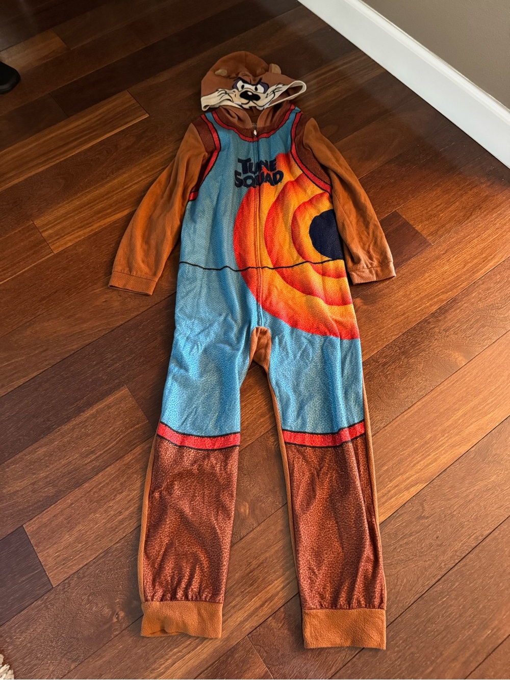 Space jam tune squad Looney Tunes One-Piece Pajama Costume in Blue & Brown